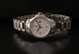 Ladies Stn Dive Watch White Face